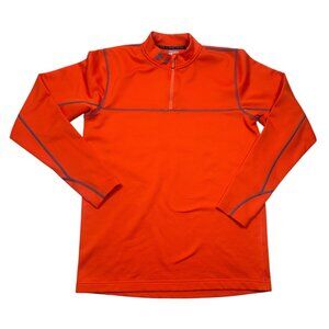 Under Armour Men’s Orange Quarter Zip Pullover Activewear Size M